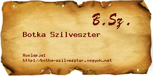 Botka Szilveszter névjegykártya